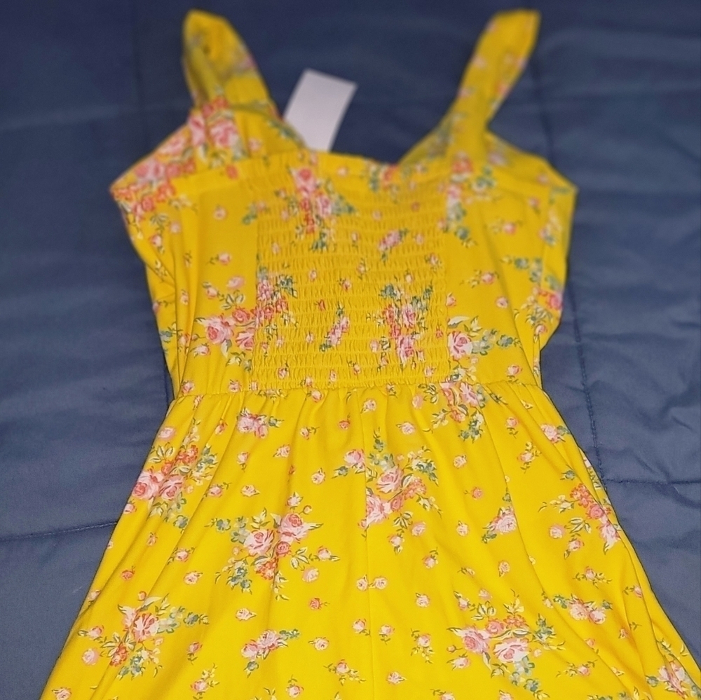 planet Gold Yellow Summer Dress NWT Size Small - Picture 3 of 5